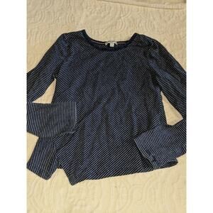 Splendid Girls Sz. 4/5 Navy & Wht. Striped Top. Cute, Runs Small